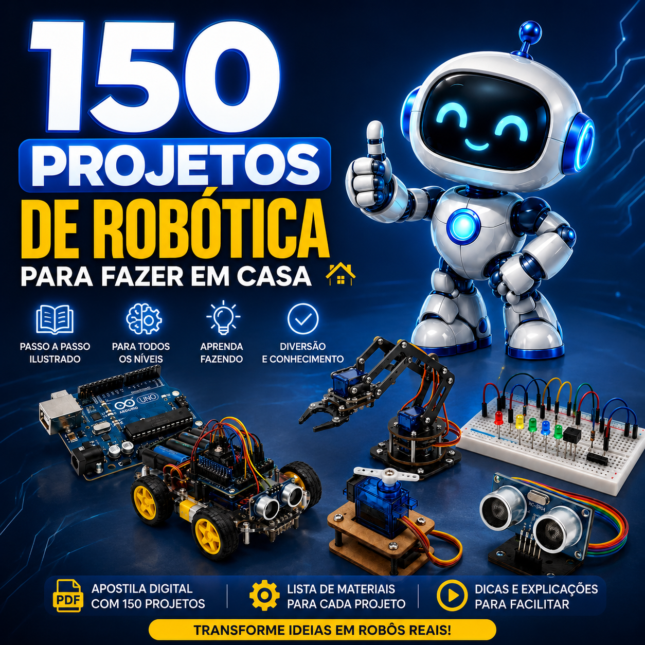 Apostila 150 Projetos de Robótica para Fazer em Casa